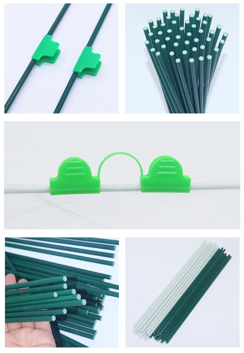 Gardening Small Arch Shed Support Frame Vegetable Garden Greenhouse Fiberglass Support Rod
