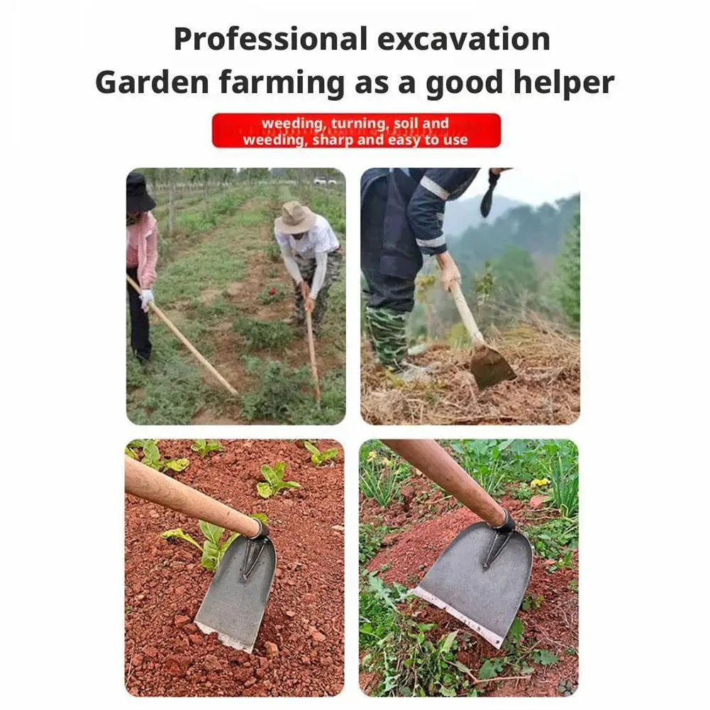 Thick Steel Weeding Hoe Outdoor Household Fast Weeding Soil Turning Flower Vegetables Planting Agricultural Gardening Tools