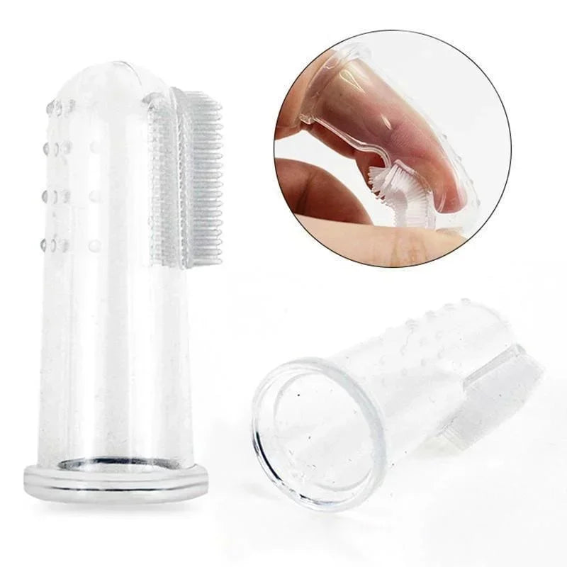 5pcs Super Soft Pet Finger Toothbrush Dog Brush Bad Breath Tartar Teeth Care Tool Dog Pet Supplies Cepillo Para Perro