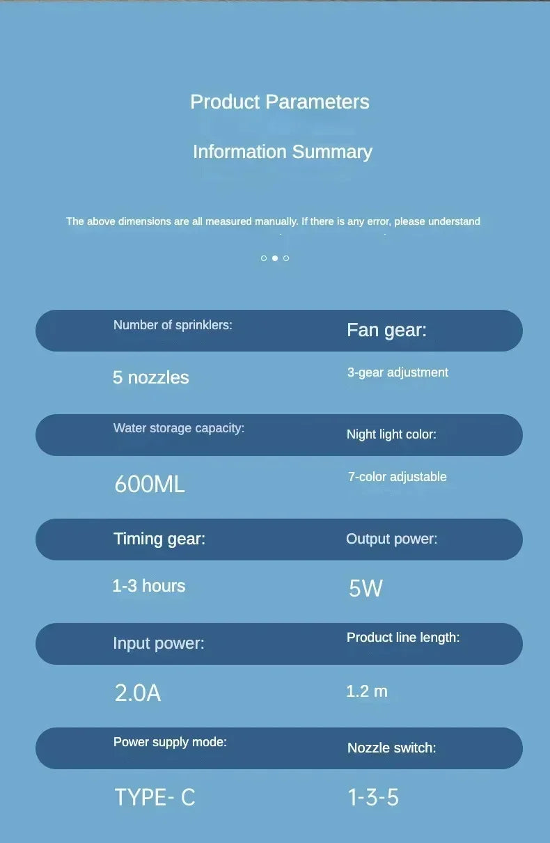 Lenovo Air Conditioner Ice Fan Mini USB Portable Air Cooler Humidifier Water Mist Spray LED Night Light Desktop Cooling Fan