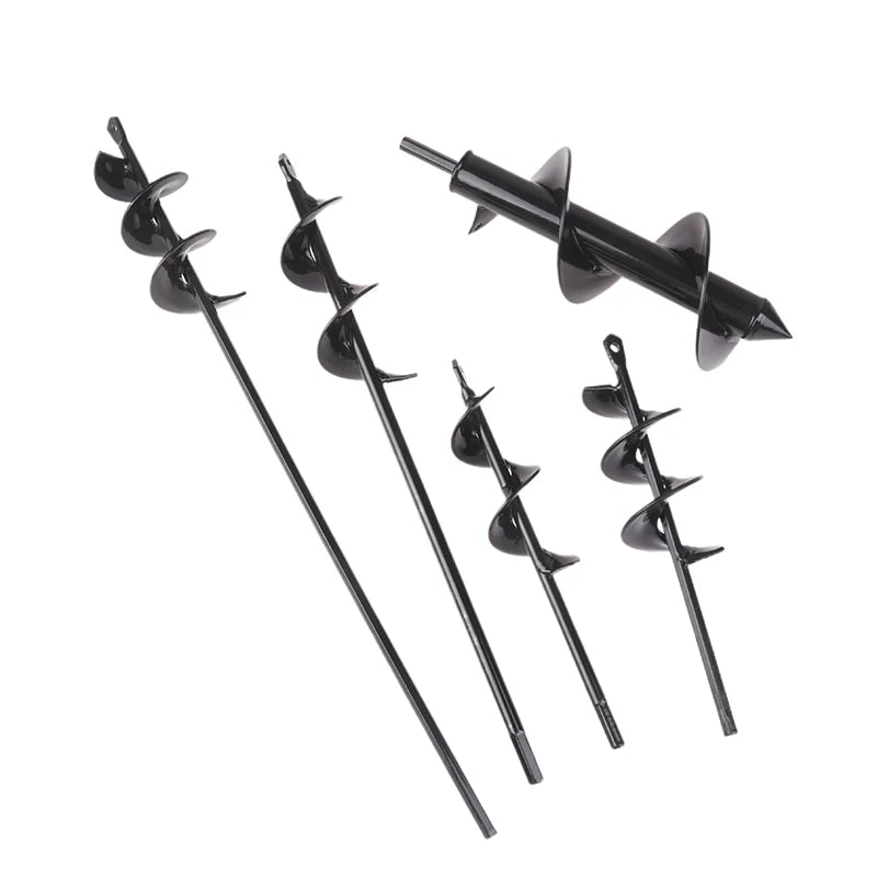 1 Pc Spiral Pole Auger Set Garden Planting Flowers Plant Supplies Loose Soil Digging Hole Metal Drill Bit Garden Power Tools