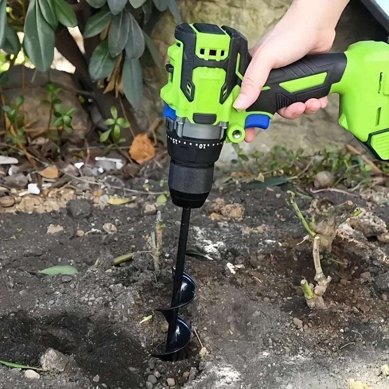 Auger Drill Bit Set for Planting -Spiral Hole Punch, Bits for Easy Planting & Soil Loosening, Compatible with Electric Drills