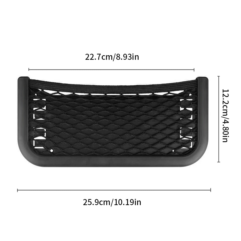 Car Organizer Mesh Storage Bag Net Pocket Mobile Phone Holder Multi Function Car Storage Net for RV Truck SUV Car Accessories