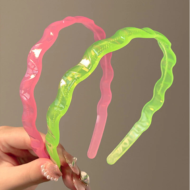 Cute Candy Jelly Color Hairbands with Tooth for Women Girls Anti-Skid Hairband Wash Face Hair Bands Korean Hair Accessories