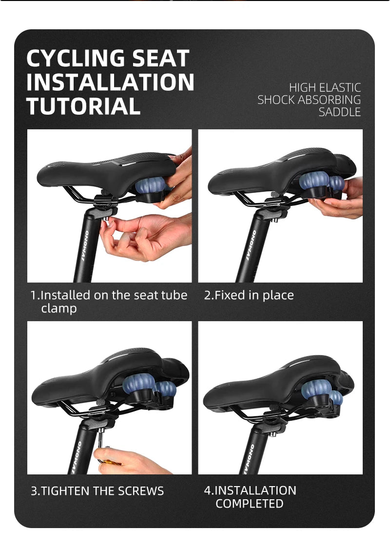 WEST BIKING MTB Bike Bicycle Saddle Rail Hollow Breathable Absorption Rainproof Soft Comfortable Sponge Casual Road Cycling Seat