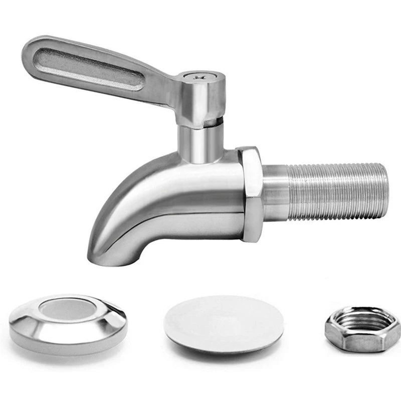 304 Stainless Steel Wine Barrel Replacement Faucet, Beverage Juice Water Barrel Faucet, Glass Wine Jar Faucet, Coffee Spigot