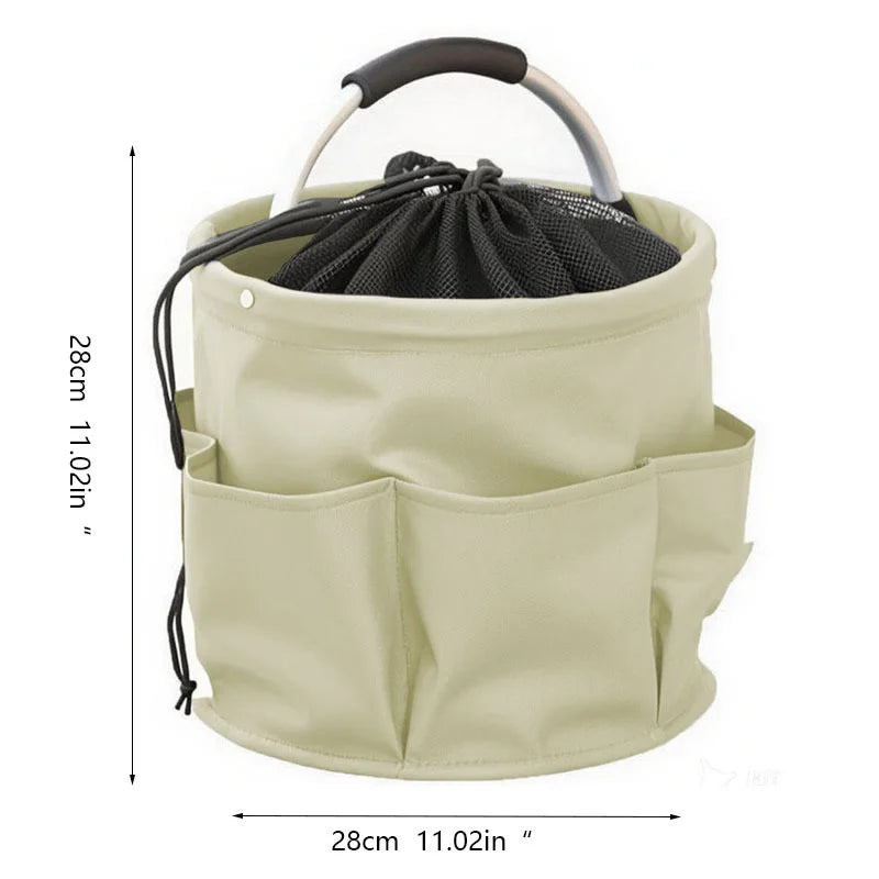 17L Large Storage Organiser Bag Folding Basket Picnic Tote Outdoor Cleaning Caddy with Handle Tool Bag Cleaning Supplies