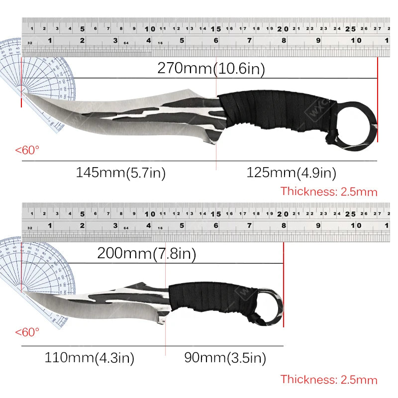 WXCOO Kitchen Knife Hand-Forged Butcher Cleaver BBQ Knife Stainless Steel Boning Knife Fruit Paring Cooking Kitchen Accessories
