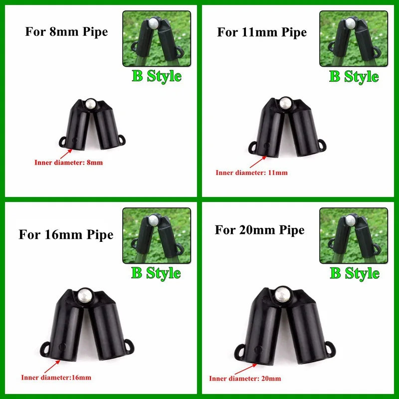 10PCS Plant Support Universal Plastic Clips Fixed Connector Pillars , 8/11/16/20mm Diameter Fastener Adjustable Accessories