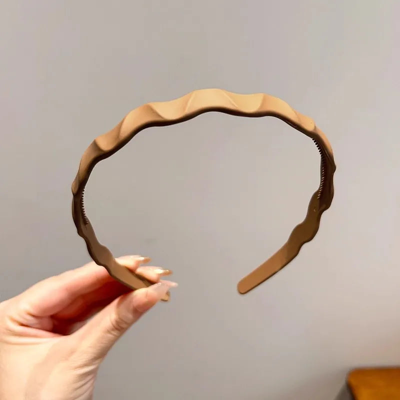 Solid Wave Plastic Hairband For Women Girls Sweet Hair Ornament Headband Hair Hoop Hair Band Fashion Hair Accessories