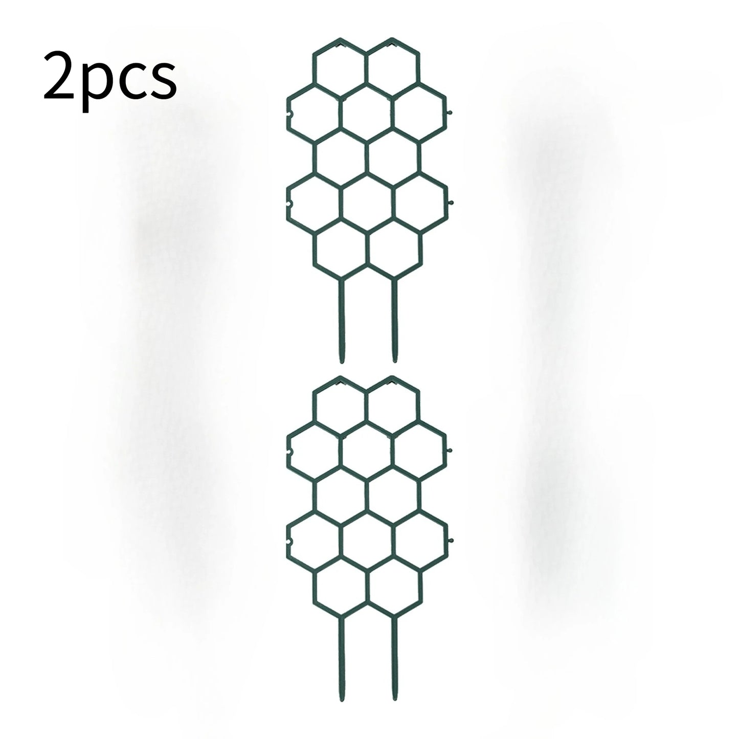2pcsHoneycomb Design Plant Trellis, Rustproof Plastic Support for Potted Vines and Flowers, Indoor Outdoor Garden Climbing Frame