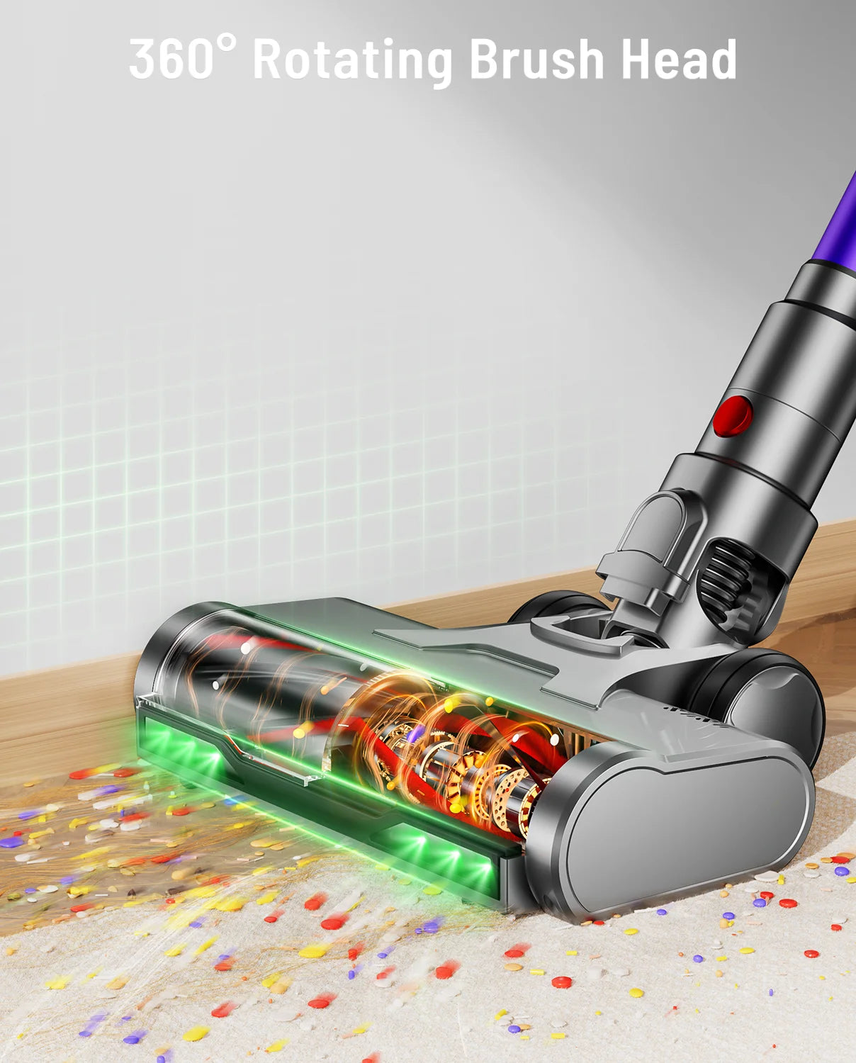 VAKERR X15 Pro 650W Cordless Vacuum Cleaner 65KPA Strong Suction for Pet Hair and Carpet 70Mins Runtime Household cleaning