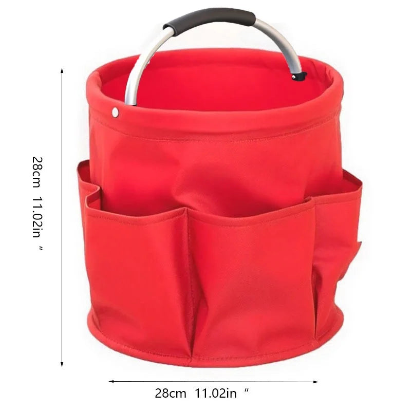 17L Large Storage Organiser Bag Folding Basket Picnic Tote Outdoor Cleaning Caddy with Handle Tool Bag Cleaning Supplies