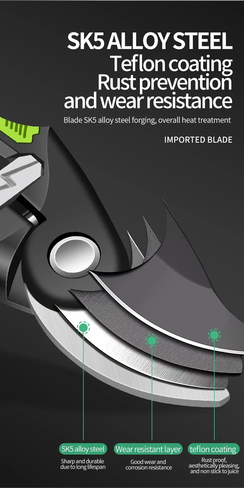 Industrial Grade Pruning Shears Are Labor-Saving Gardening Tools With Sharp, Durable, And Non Slip Scissors