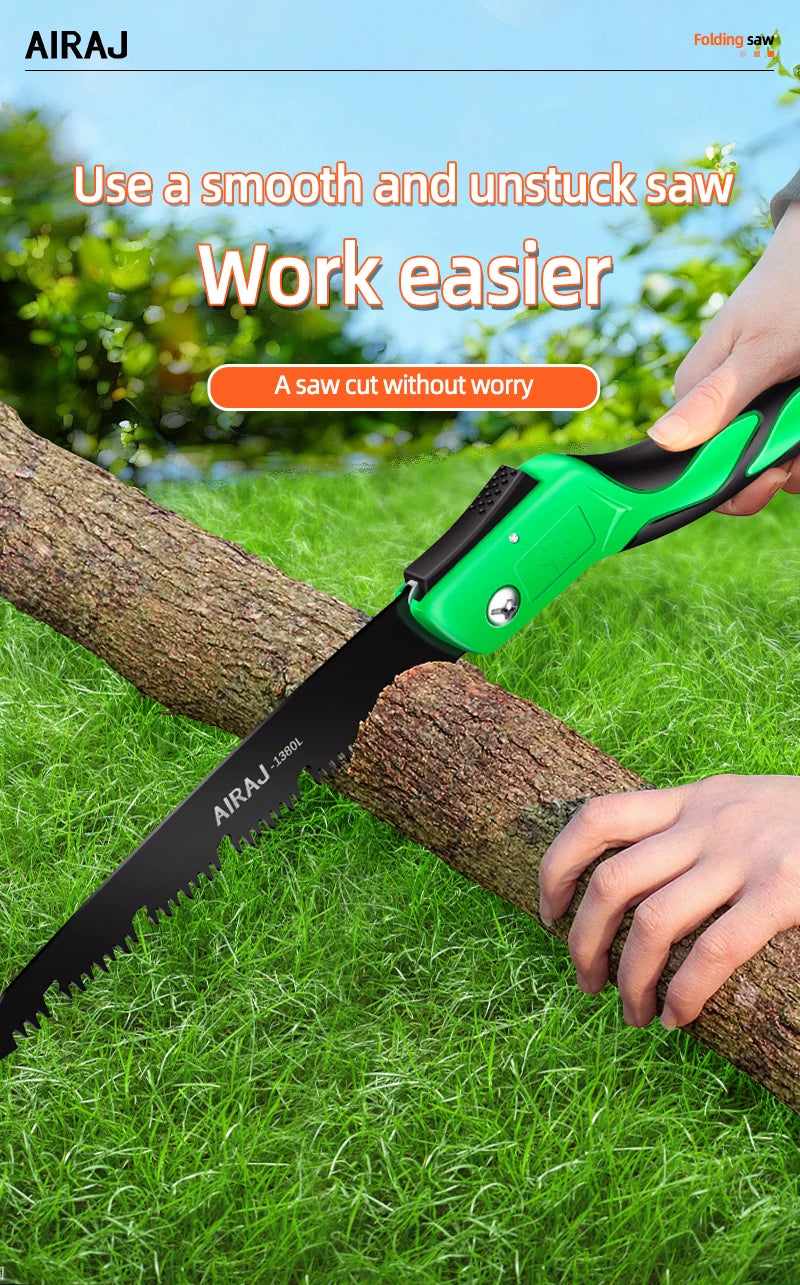 AIRAJ Multifunctional Folding Saw Steel Sharp And Wear-Resistant Portable Household Hand Saw Woodworking Saw