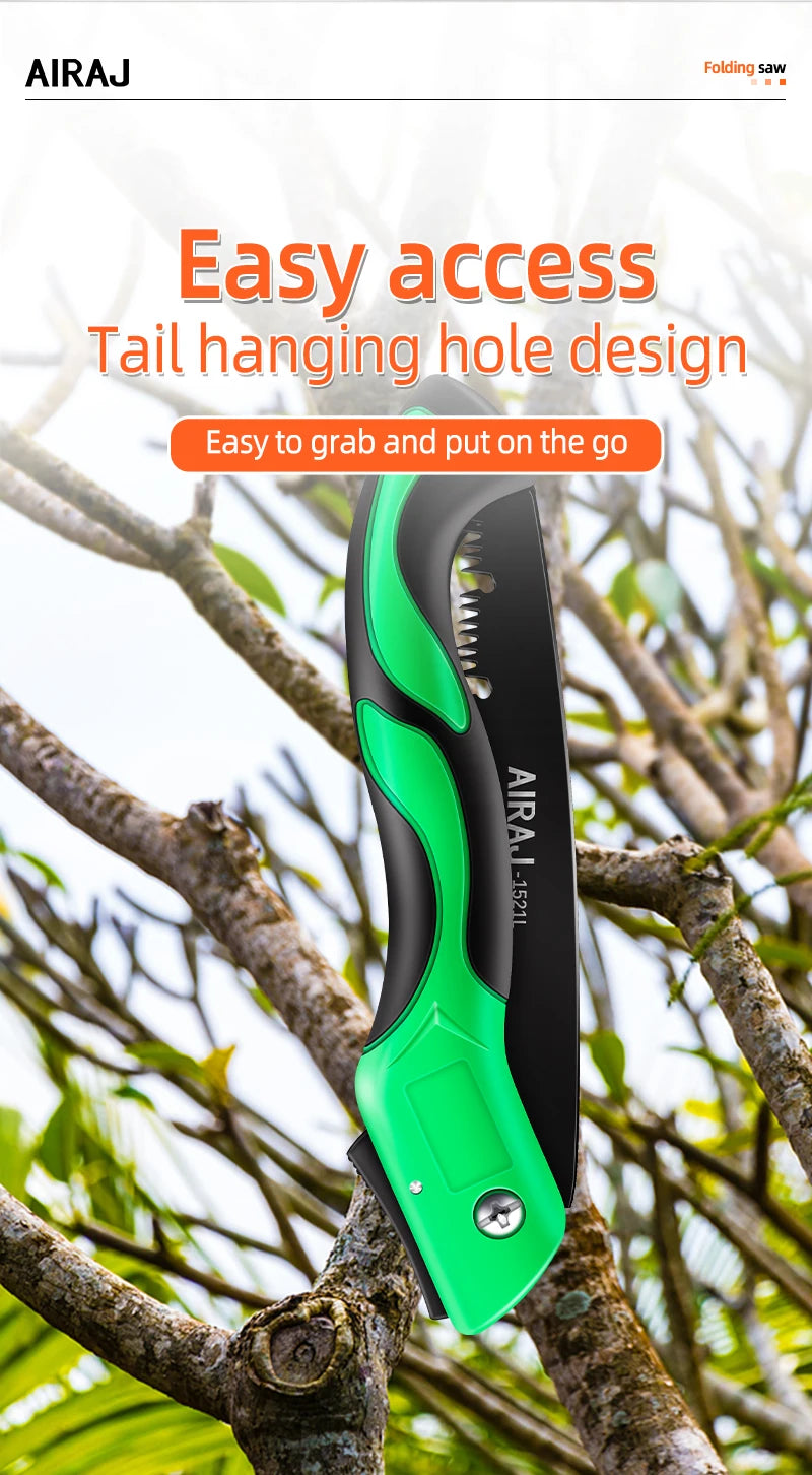 AIRAJ Multifunctional Folding Saw Steel Sharp And Wear-Resistant Portable Household Hand Saw Woodworking Saw