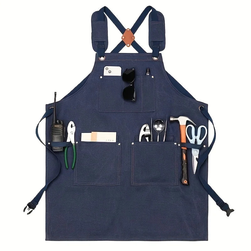 Good Thickened High Quality Cotton Canvas Summer Waterproof Apron Catering Shop Kitchen Home Gardening Commercial Waist Apron