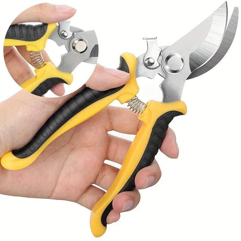 3PCS Gardening Scissors Set Ergonomic Non-Slip Handles Safety Lock Pruning Shears Beginner Gardening Set Can Cut Roses and More!