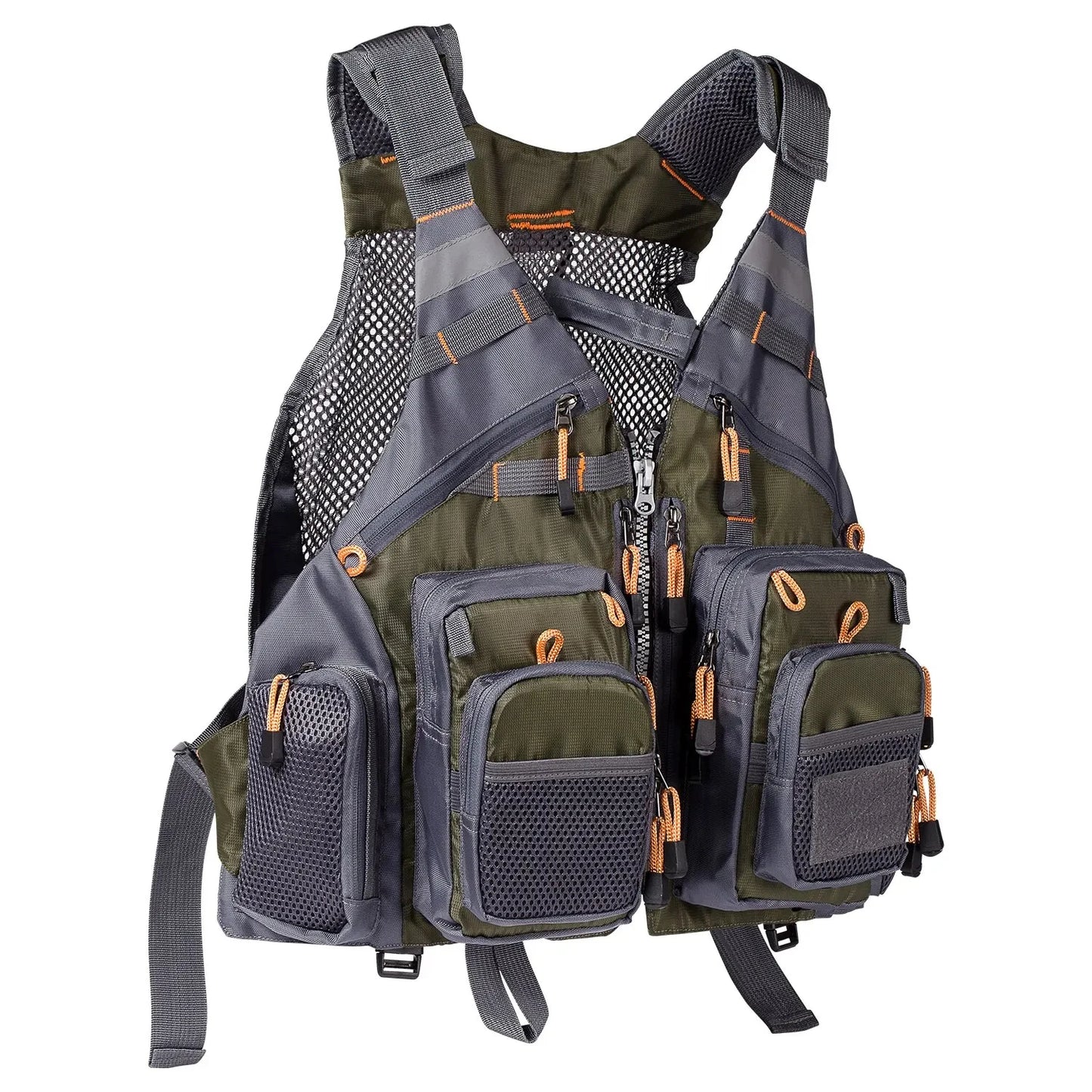 Breathable Fishing Vest Outdoor Sports Mountaineering Hiking Cycling Adjustable Fly Fishing Swim Vest Fishing Tackle