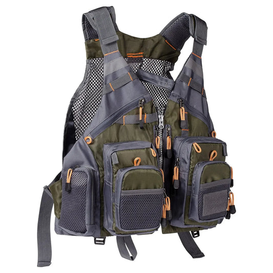 Breathable Fishing Vest Outdoor Sports Mountaineering Hiking Cycling Adjustable Fly Fishing Swim Vest Fishing Tackle