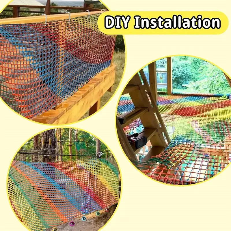 Colorful Nylon Mesh Child Safety Net Anti Falling Net Balcony Window Staircase Deck Football Field Fence Protection Baby Cat Dog