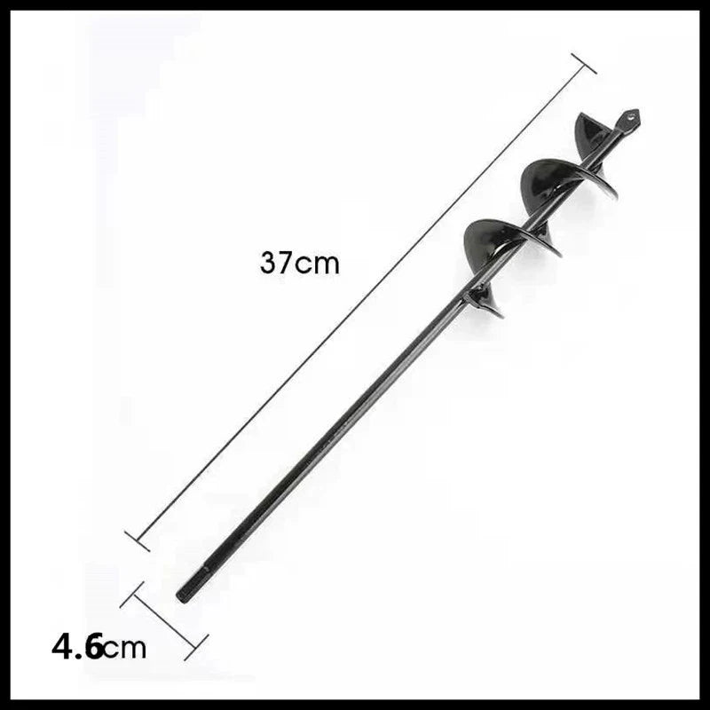 1 Pc Spiral Pole Auger Set Garden Planting Flowers Plant Supplies Loose Soil Digging Hole Metal Drill Bit Garden Power Tools