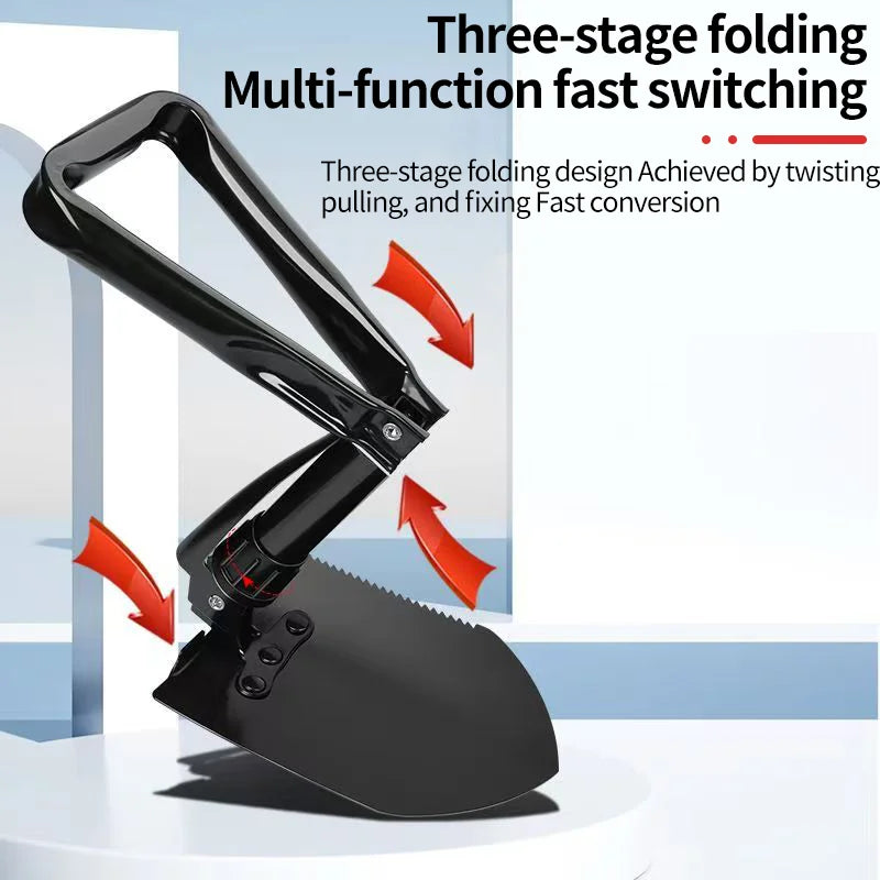 Foldable Engineer Shovel Multifunctional outdoor thickened camping shovel is easy to carry
