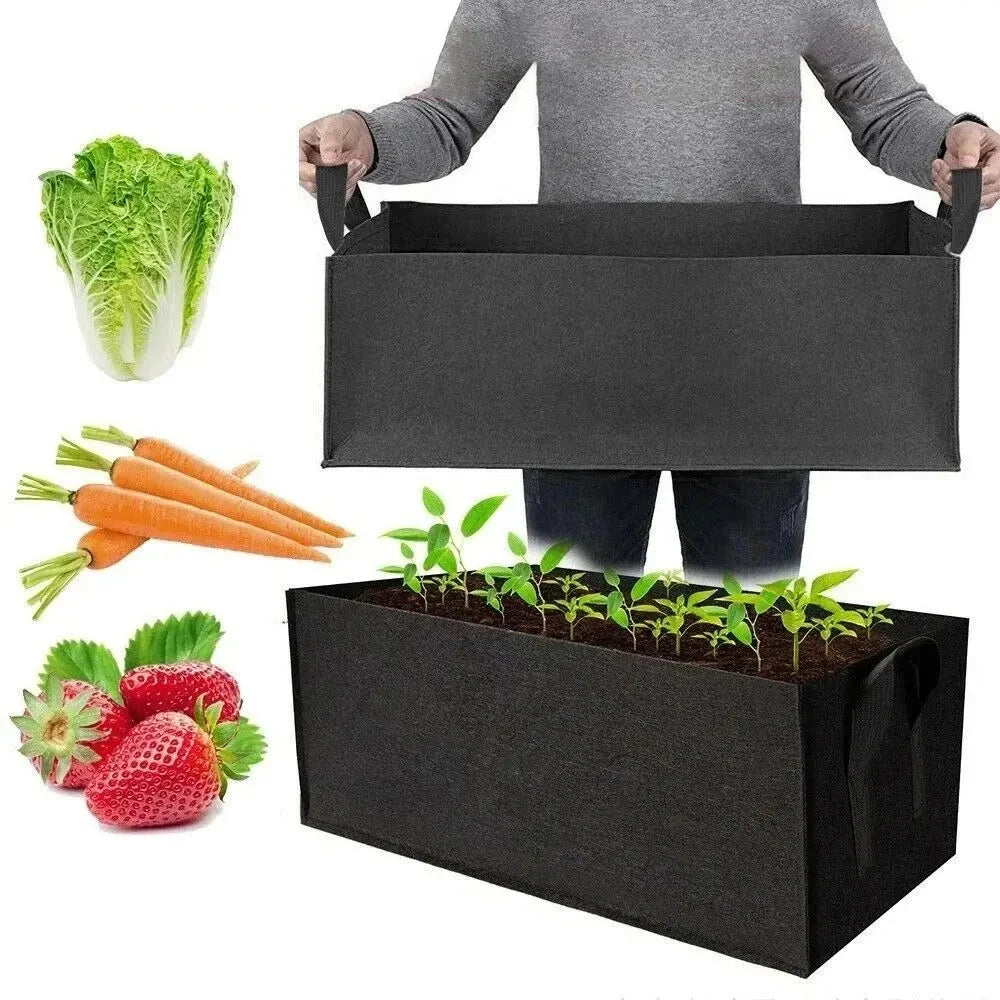 Garden Square Felt Growing Bucket Plant Growth Bag Multi-Functional Vegetable Plant Non-Woven Felt Growing Bag