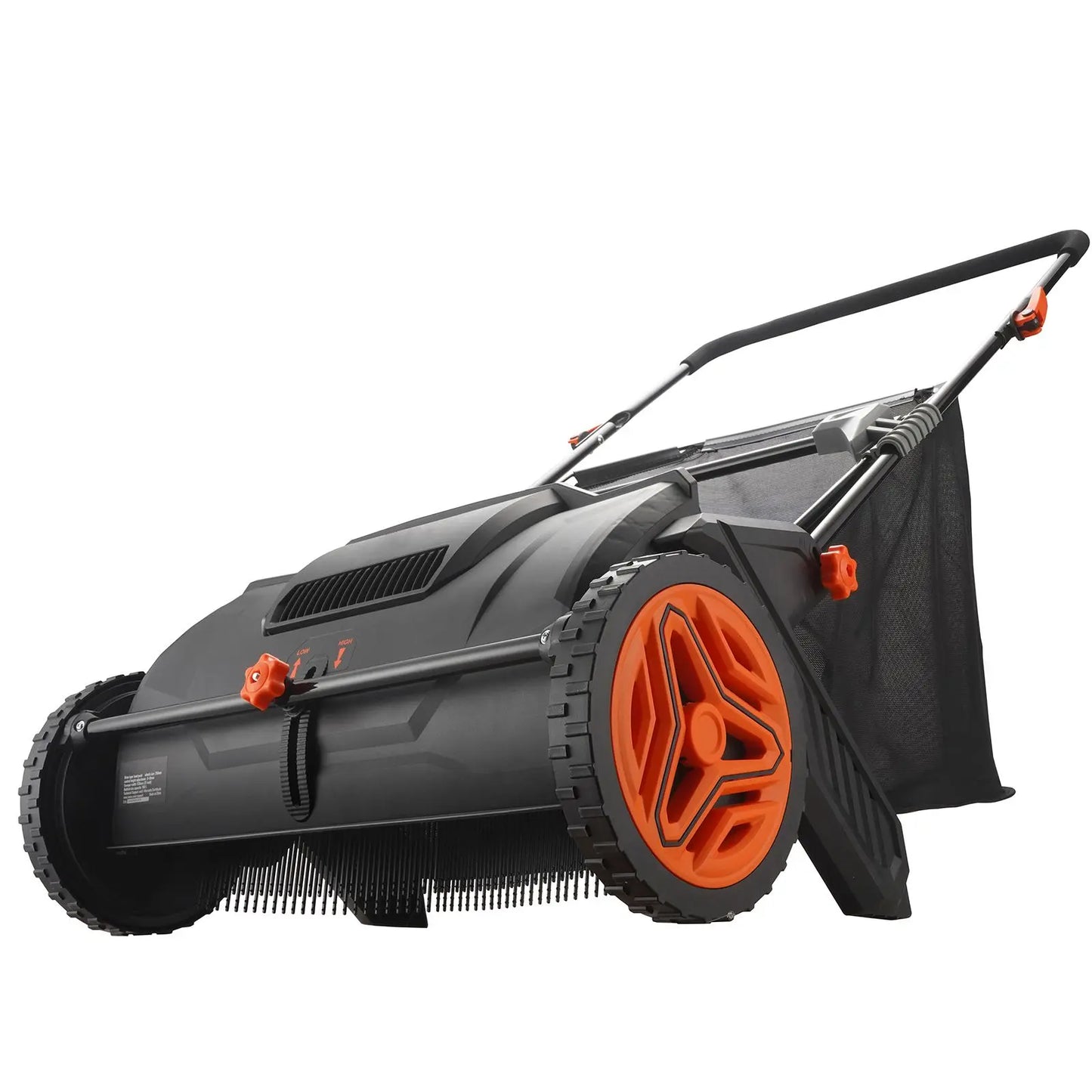 Push Lawn Sweeper 21 inch Heavy-Duty Thickened Steel Leaf And Grass Collector with Large 3.5 Cu Large Capacity for Easy Cleaning