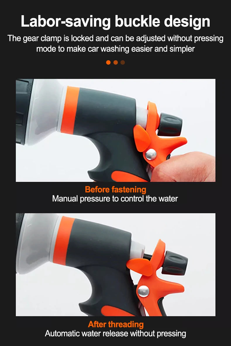 Car wash gun Spray Lawn Watering Multi-Function Car Wash High Pressure Durable Hand-Held Tools Hose Sprinkle Nozzle Garden