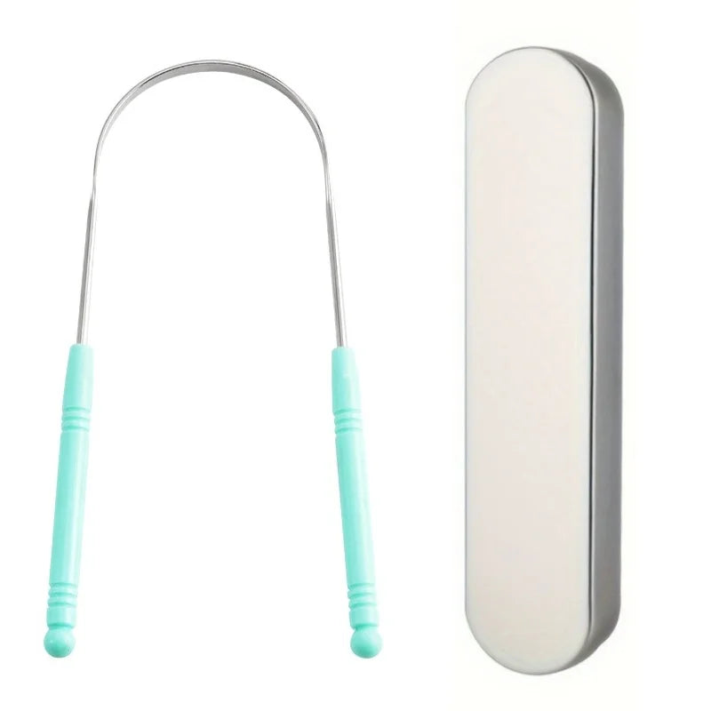 1PCS Stainless Steel Tongue Scraper Oral Tongue Cleaner Brush Tongue Toothbrush Oral Hygiene High Quality Tounge Scraper