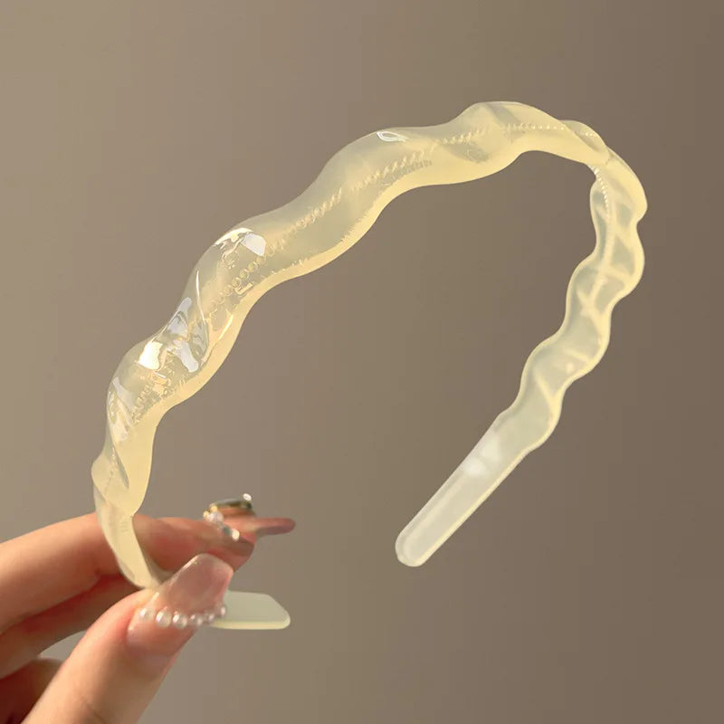 Cute Candy Jelly Color Hairbands with Tooth for Women Girls Anti-Skid Hairband Wash Face Hair Bands Korean Hair Accessories