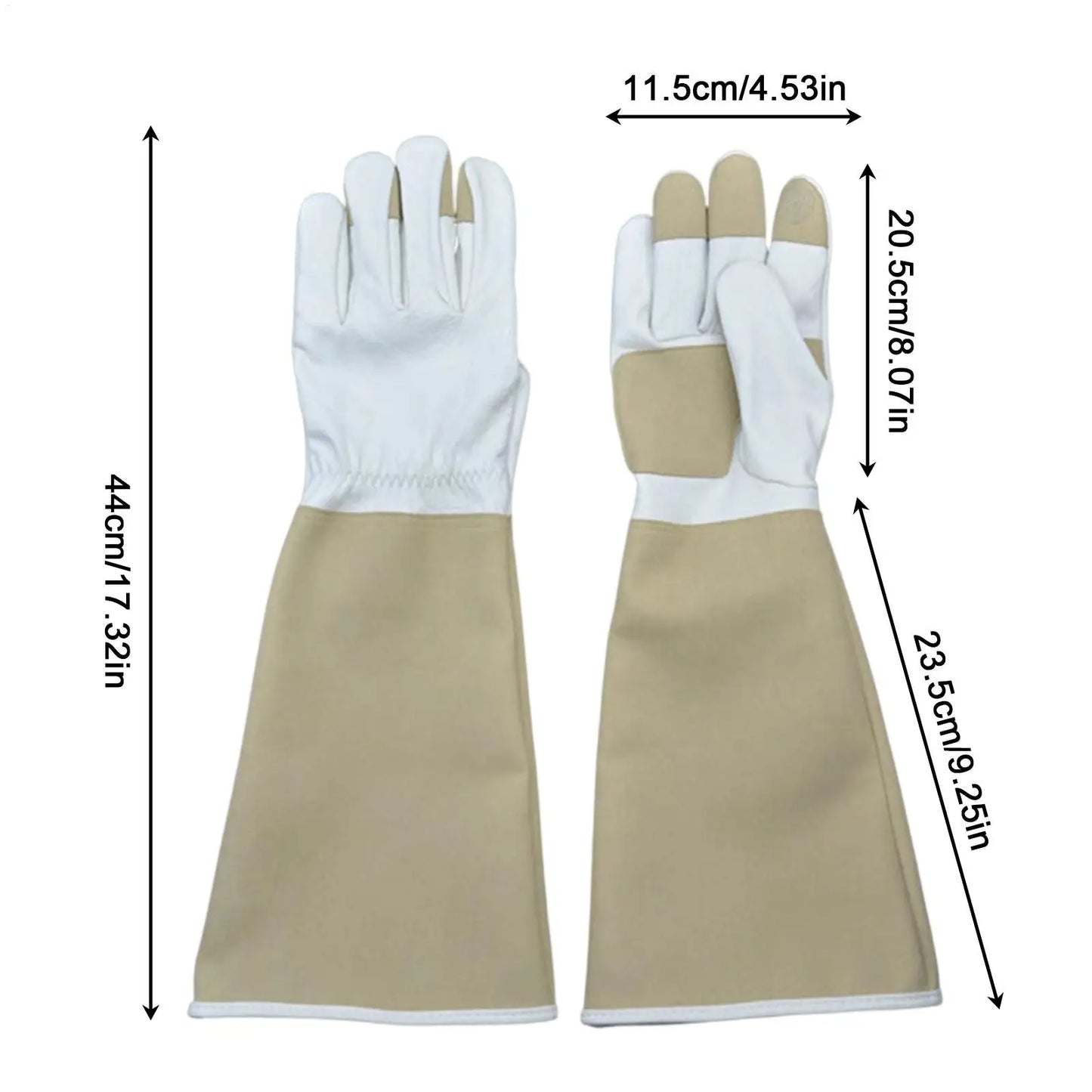 Non-Slip Beekeeping Thorn Proof Long Sleeve Gardening Pruning Gauntlet 1 Pair Work Gloves Hand Protector For Outdoor Yard Garden