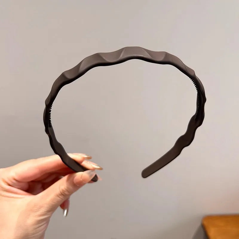 Solid Wave Plastic Hairband For Women Girls Sweet Hair Ornament Headband Hair Hoop Hair Band Fashion Hair Accessories
