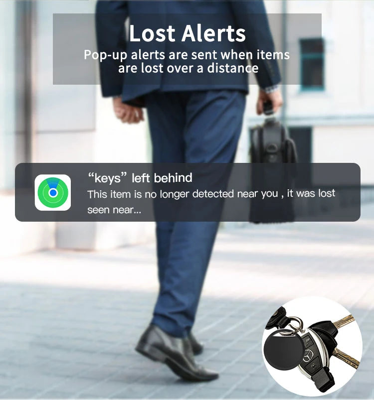1/4 Pack Smart Tag for Apple Find My – Bluetooth Item Tracker with Left Behind Alert & Loud Beep for Keys Wallet Luggage Finder