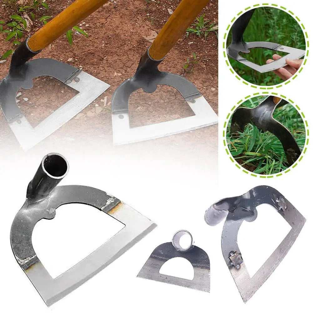 14-26CM Professional Weeding Hoe Handheld Hollow Hoe Thickened Manganese Steel Agricultural Weeding Hoe Planting Vegetable Garde