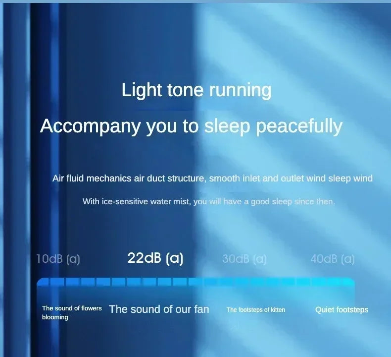 Lenovo Air Conditioner Ice Fan Mini USB Portable Air Cooler Humidifier Water Mist Spray LED Night Light Desktop Cooling Fan