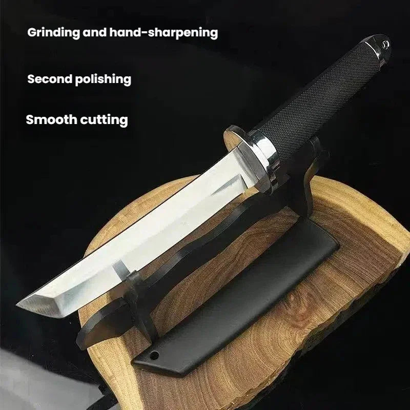 Portable  Straight Knife, Wilderness Survival One-piece Keel Knife, Handle Meat Knife, Sharp Fruit Cutting Knife