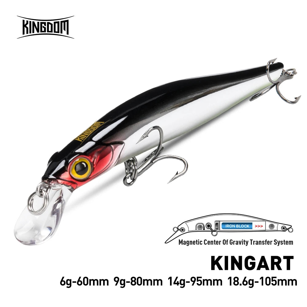 Kingdom Sinking Minnow Saltwater Fishing Lures  Crankbait  Hard Baits Good Action Wobblers Artificial Trout Lure For Sea Bass