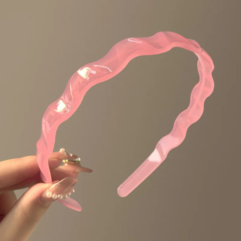 Cute Candy Jelly Color Hairbands with Tooth for Women Girls Anti-Skid Hairband Wash Face Hair Bands Korean Hair Accessories