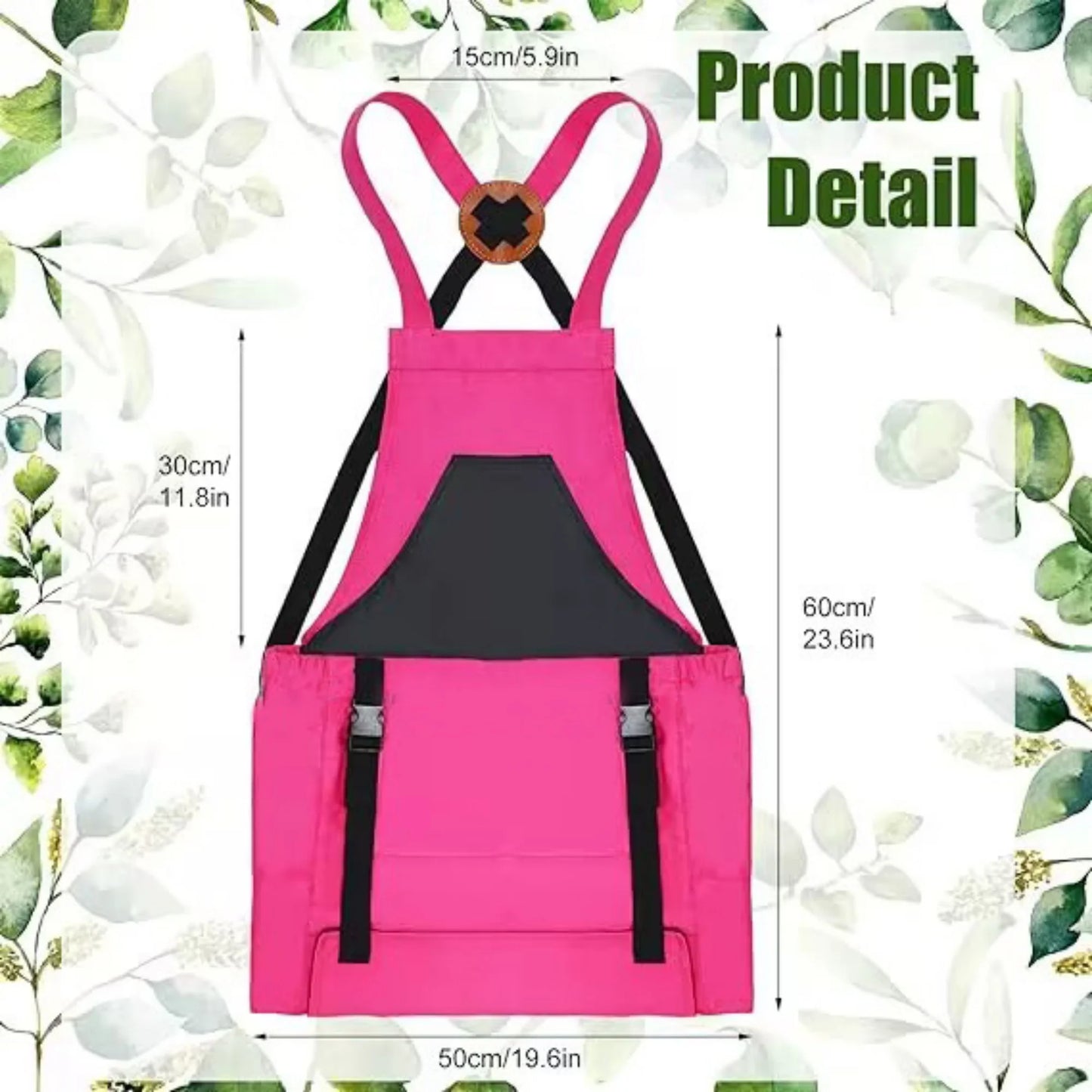 Outdoor Picking Large Pocket Apron Gardening Quick Release Harvest Apron Backpack Tool Apron Picking Bag