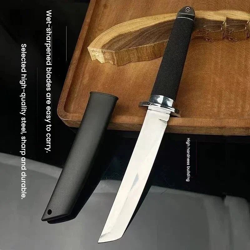 Portable  Straight Knife, Wilderness Survival One-piece Keel Knife, Handle Meat Knife, Sharp Fruit Cutting Knife