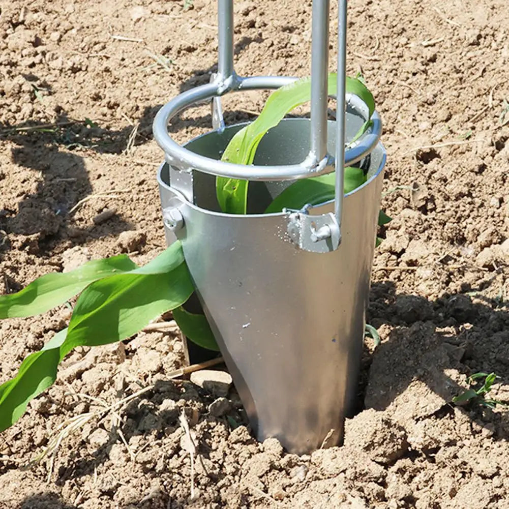 Stainless Steel Seedling Transplanter Handheld Planting Tool Wear-resistant Soil Sampler For Plant and Fruit Tree
