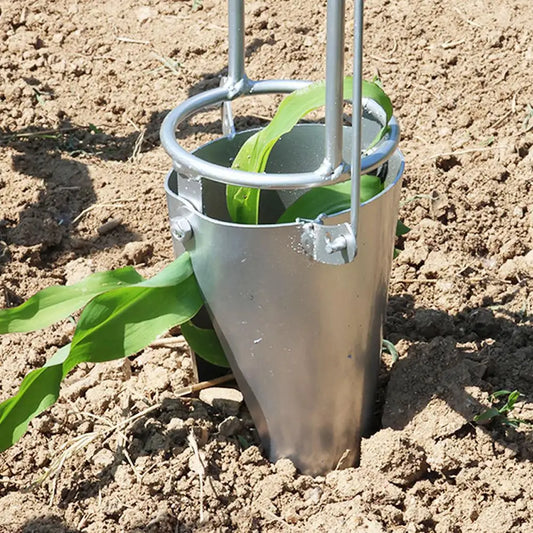 Stainless Steel Seedling Transplanter Handheld Planting Tool Wear-resistant Soil Sampler For Plant and Fruit Tree