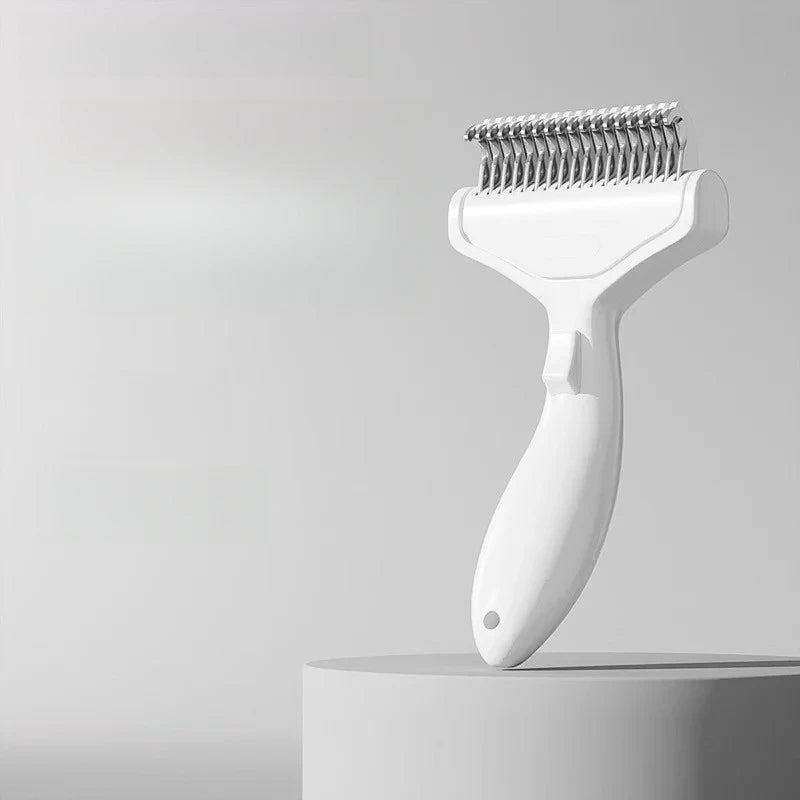 Pet Hair Removal Comb Curved Stainless Steel Teeth for Dogs Cats Detangling Brush for Long Thick Hair Professional Grooming Tool