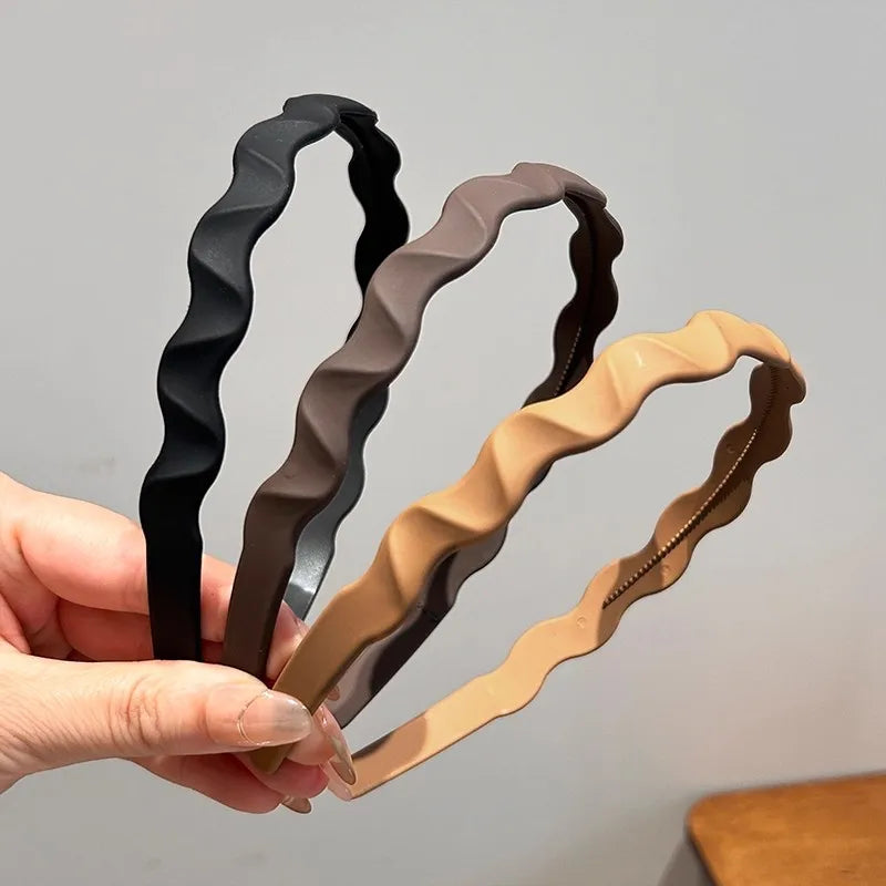 Solid Wave Plastic Hairband For Women Girls Sweet Hair Ornament Headband Hair Hoop Hair Band Fashion Hair Accessories