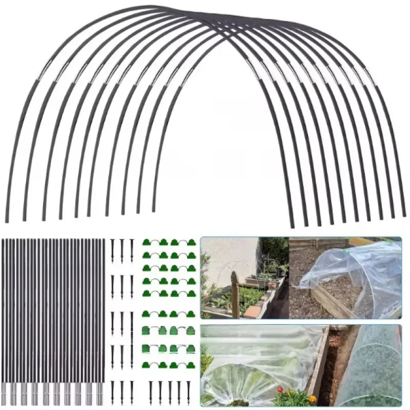 Gardening Small Arch Shed Support Frame Vegetable Garden Greenhouse Fiberglass Support Rod