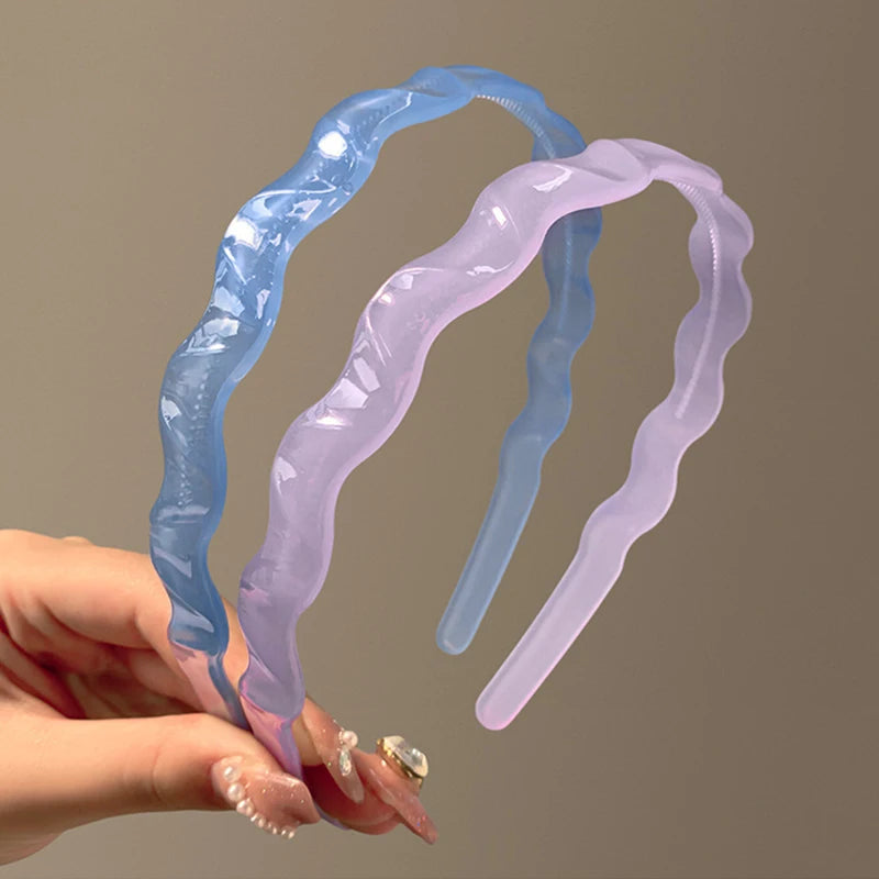 Cute Candy Jelly Color Hairbands with Tooth for Women Girls Anti-Skid Hairband Wash Face Hair Bands Korean Hair Accessories