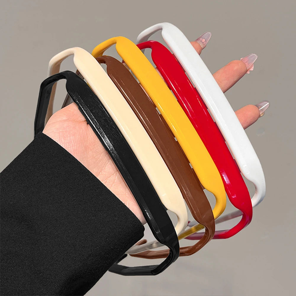 1/3pcs Women Square Glasses Headband Coloful Invisible Fixed Hair Clips Wave Curly Hair Ties Temples Headband Accessories