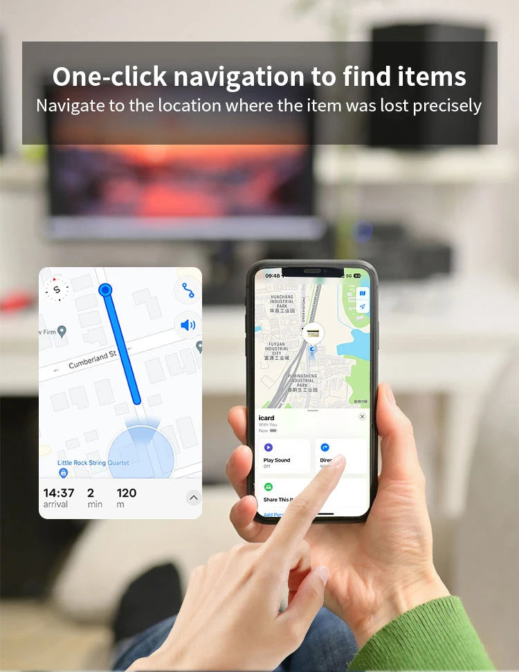 1/4 Pack Smart Tag for Apple Find My – Bluetooth Item Tracker with Left Behind Alert & Loud Beep for Keys Wallet Luggage Finder